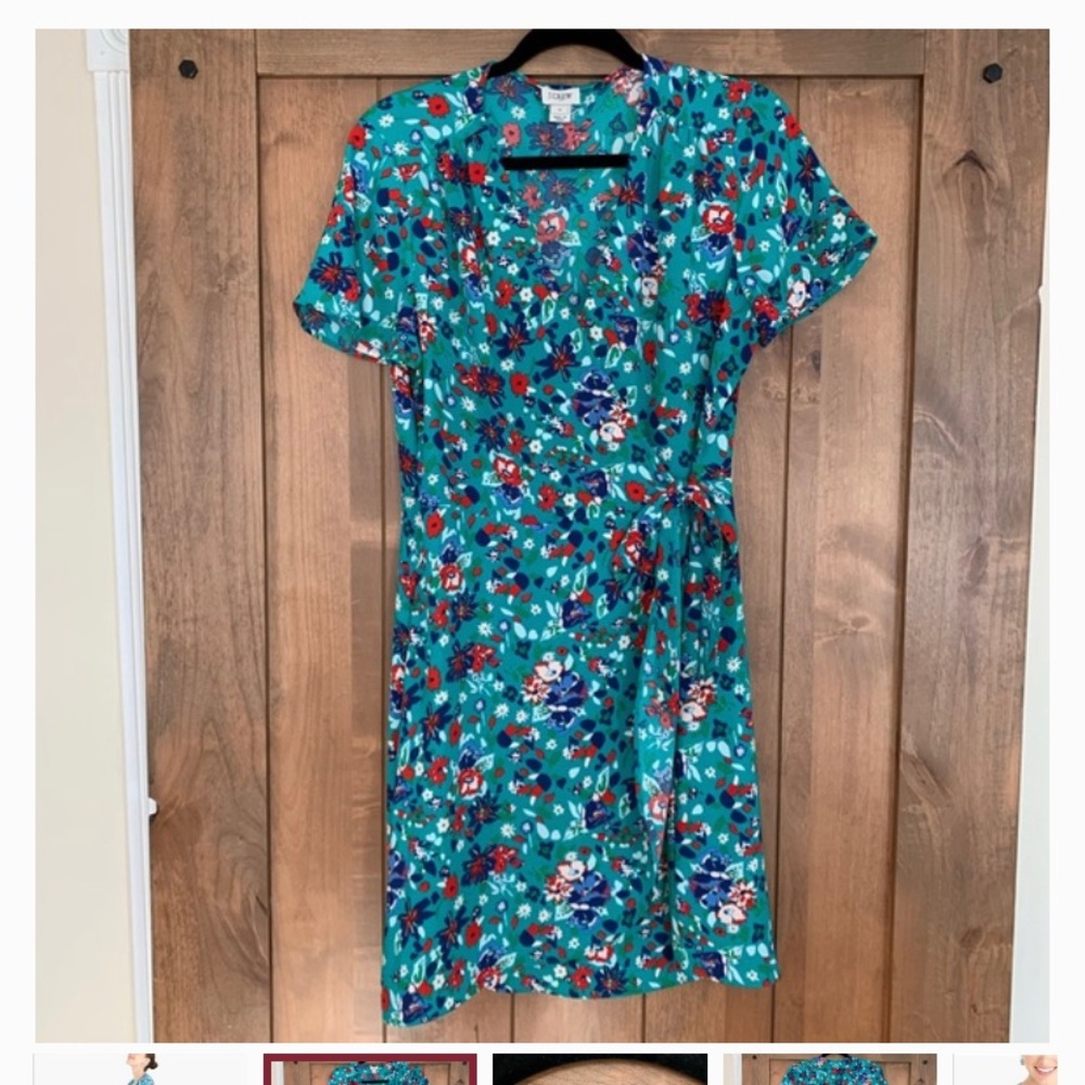 J. Crew floral wrap dress